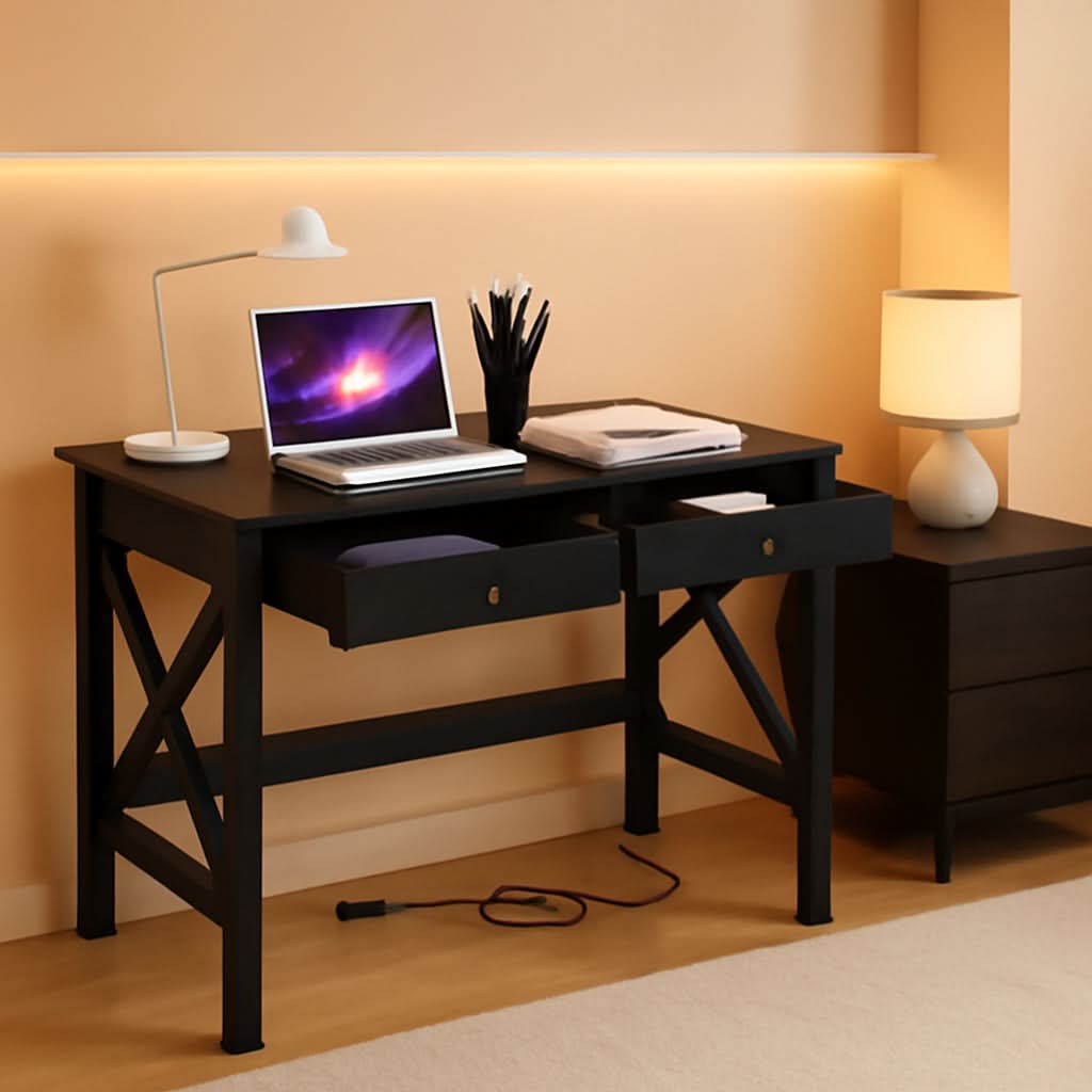 39 Inch Computer Desk With USB Ports For Home Office