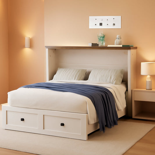 Queen Murphy Bed Featuring Integrated USB Charging