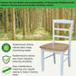 Madrid Ladderback Dining Chairs Parawood Construction White Natural