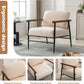 Mid Century Contemporary Accent Chair Linen Upholstery