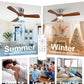 Brushed Nickel Reversible Dimmable Ceiling Fan Remote
