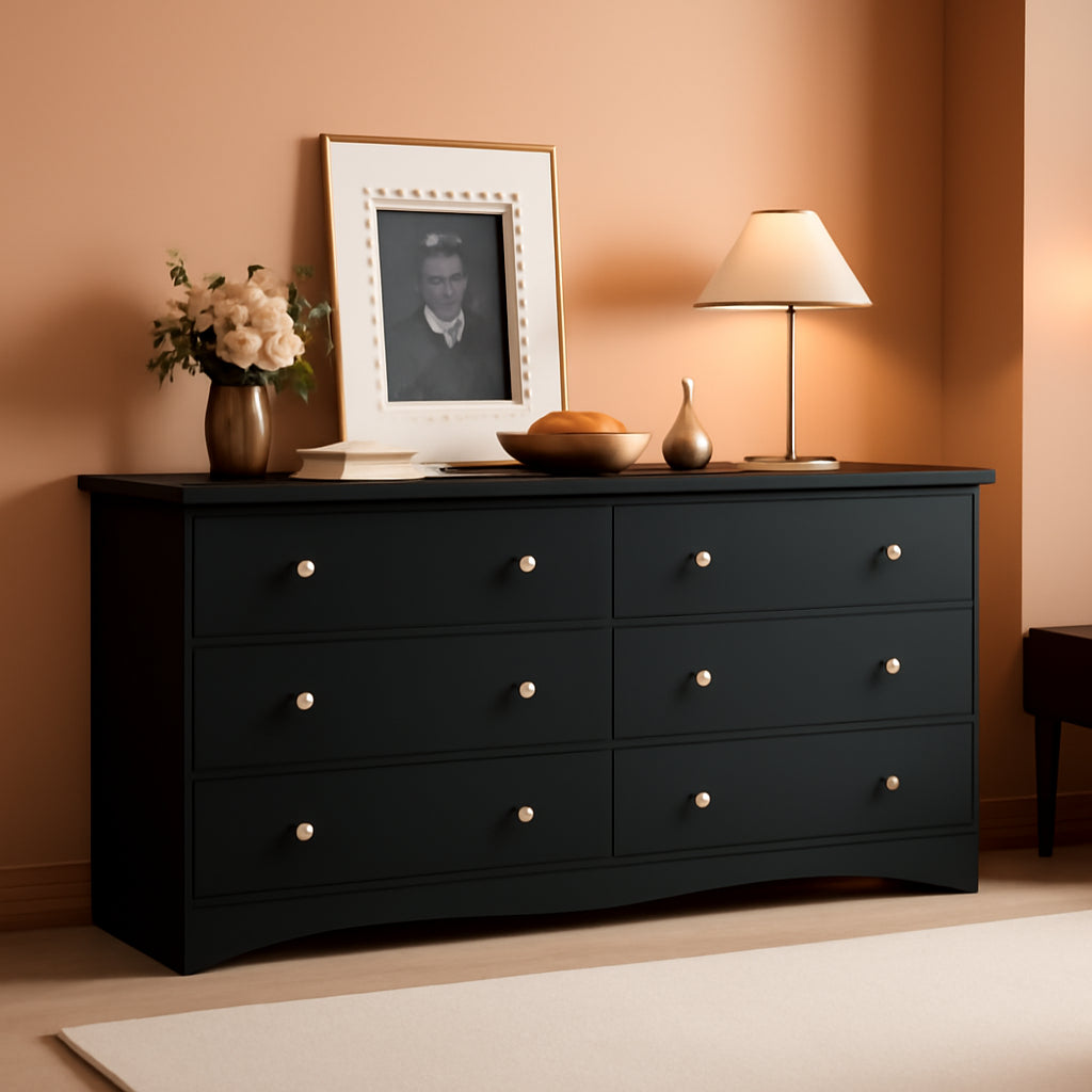 Black Premium Bedroom Dresser With Storage Drawers-0