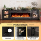 80 Inch Black Modern Fire place TV Entertainment Center