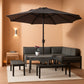 Cantilever Umbrella 10 Feet Round Graphite Rotating