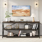 Industrial Sofa Table Seventy Point Eight Inch Matte Black