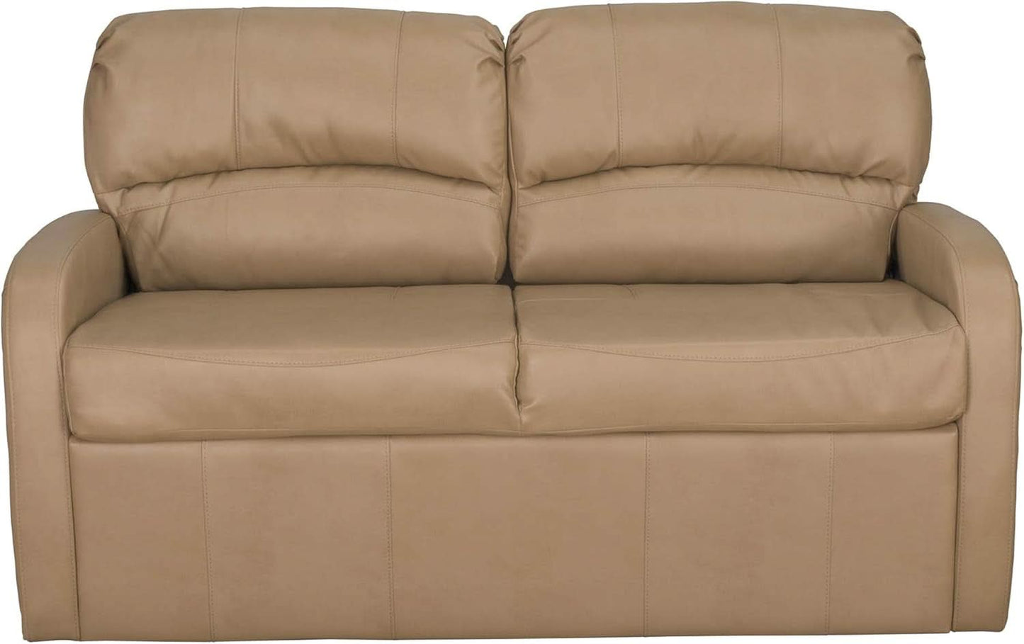 65 Inch Jack Knife RV Sleeper Sofa Toffee Leather PUPro Plus