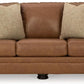 Exquisite Leather Sleeper Sofa Queen Dark Chocolate