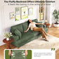 Corduroy Sofa Eighty SevenInch Deep Seat Green Living Room Comfort