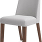 Lyncott Upholstered Side Dining Chair Set of 2 Cream Brown Foam Cushion