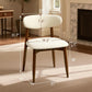Beige Upholstered Mid Century Modern Dining Chairs-4