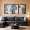 Blue Grey Framed Contemporary Wall Art Living Room Area