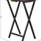 Foldable TV Dinner Tray Tables 4 Pack Black 15x19x26