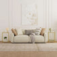 Interlocking Braced Gold Tempered Glass End Tables