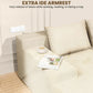 107 Inches Cloudlike Sectional Sofa Left Chaise Beige