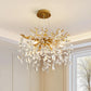Gold Crystal Chandelier Elegant 18 Inch Ceiling Light