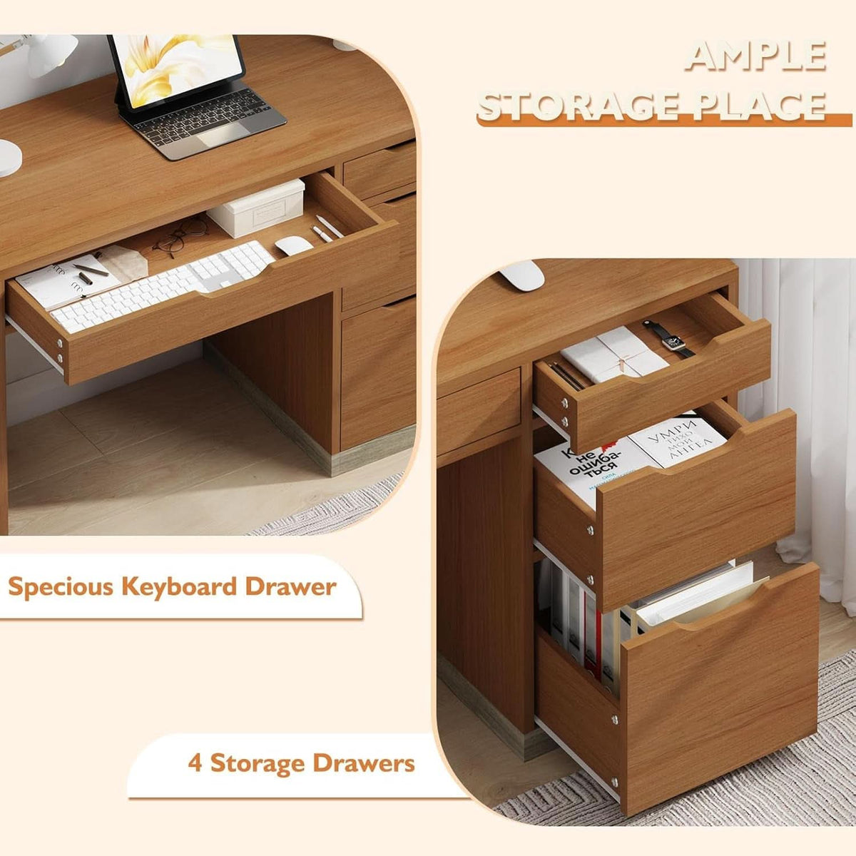 Espresso Forty Eight Inch Desk For Small Home Office