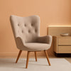 Contemporary Velvet Upholstered Accent Chair Chocolate