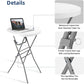 White 28 Inches Folding Cocktail Table Removable Legs