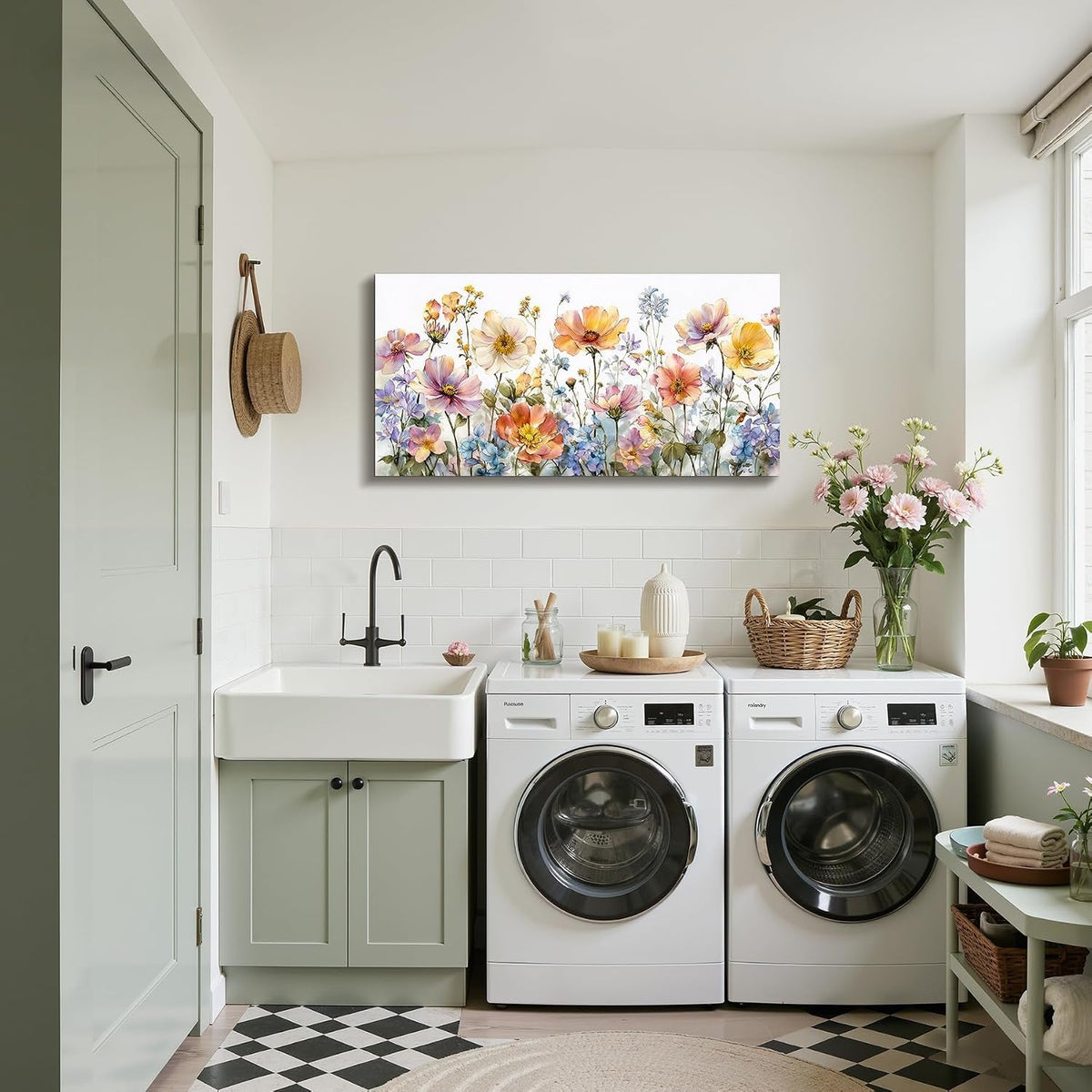 NatureInspired Floral Wall Art Canvas 20x40 Inches