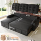 86Inch Convertible Sleeper Sectional With USB Ports