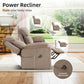 Power Reclining Khaki Sofa For Modern Living Room Spaces