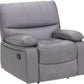 Microfiber Reclining Sofa Set Grey Living Room 8007