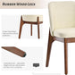 Beige Upholstered Dining Chairs With SolidWood Legs