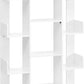 Tree Shaped Bookcase Freestanding White 13 Shelves Storage