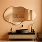 22X36 Irregular Wall Mirror Gold Aluminum Decorative