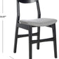 Home Lucca Retro Black And Grey Cushion Dining Chair Set 2