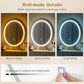 Makeup Vanity Desk White Goldtone Illuminating Mirror
