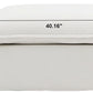 White Hemp Velvet Ottoman Footstool Removable Covers