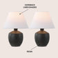 18 Inches Coal Black Matte Concrete Designer Table Lamps