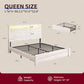 Queen Platform Bed Frame With Storage Drawers USB Charging LED