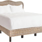 CoastalInspired Full Size Rattan Bed Headboard Grey