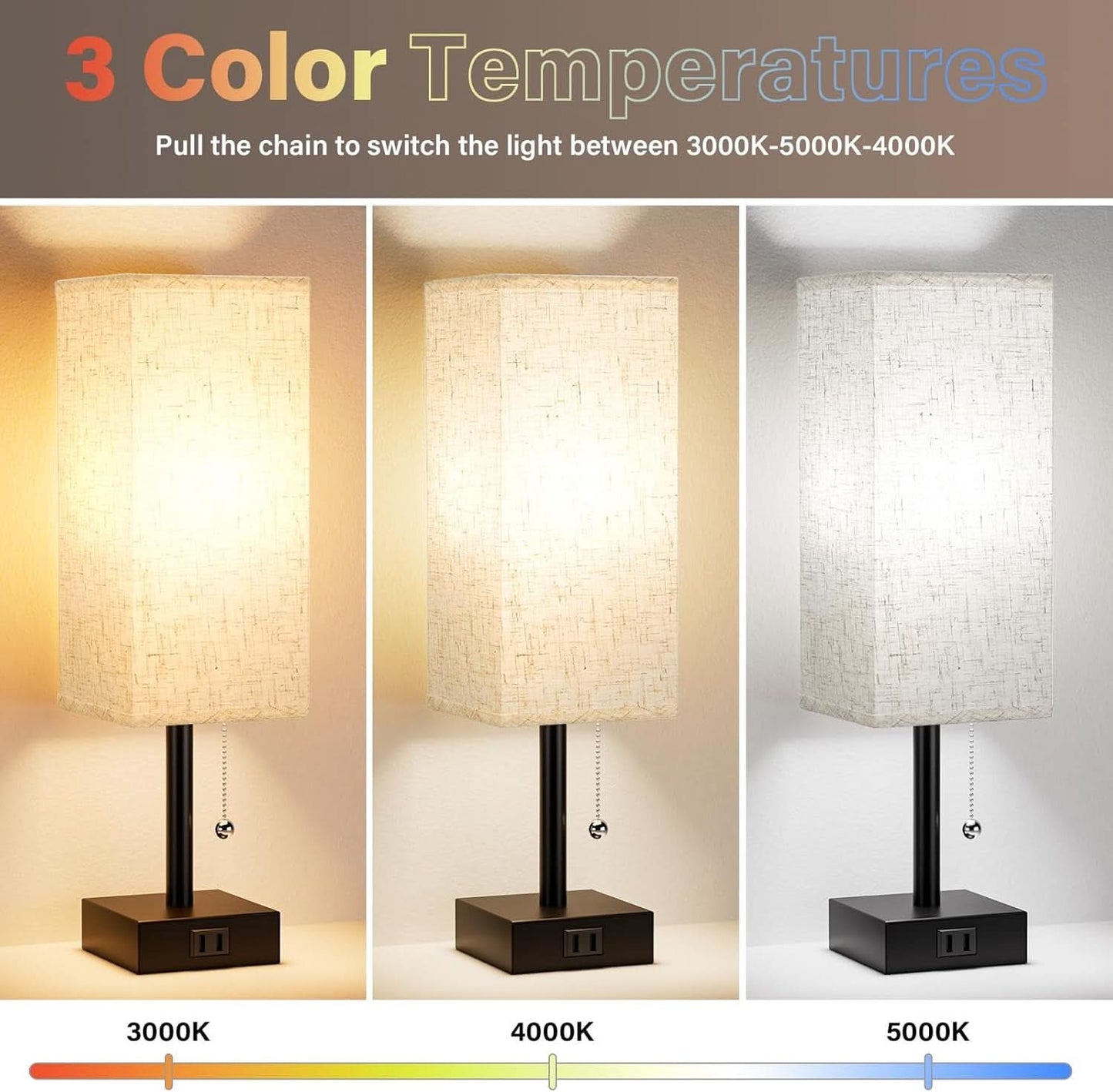 Luxurious Nightstand Lamps With Integrated AC Outlet