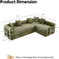 Olive Green Corduroy Premium Modular Sleeper SofaBed