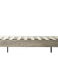 Queen Platform Bed Frame Solid Wood Weathered GrayOak