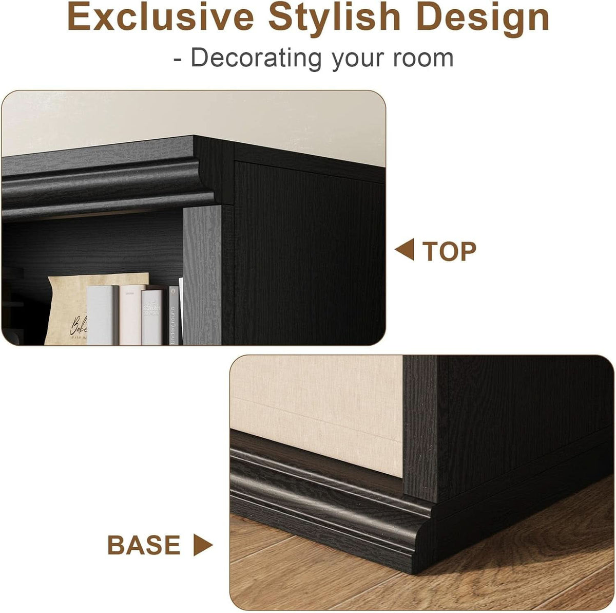 28 Inch Wide Tall Bookcase With Six Tiers For Home Office Storage For Living Room Organization-2