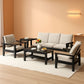HDPE Outdoor Patio Furniture Set 7 Piece All Weather-0