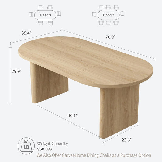 Oval Dining Table Seats Six To Eight Natural Finish Oak
