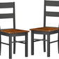 Farmhouse Dining Chairs Matte Black Finish Two Pack