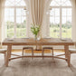 70.9 Inch Farmhouse Dining Table Natural Reinforced