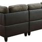 Taupe 105 Inch L Shaped Sectional Sofa With Storage Ottoman