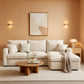 Beige 103Inch Boneless Cloudlike Modular Sectional Sofa
