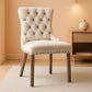 Velvet Wingback Dining Chairs Set Of 4 Beige Tufted