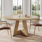 Premium Quality Oak Circular Dining Table Pedestal