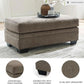 Dark Brown Upholstered Rectangular Ottoman Living Room