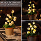 Cordless White Lily Of Valley Night light Desk Table Lamp-2