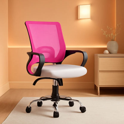 Ergonomic Pink Office Chair With Back Support For Home Office-0